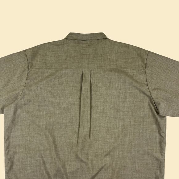 1990s light green mens shirt by Haband, vintage 90s casual short sleeve - Picture 2 of 9